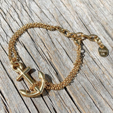 Load image into Gallery viewer, VINGA Anchor Bracelet Gold