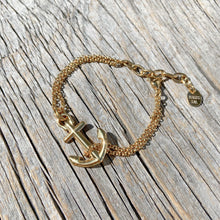 Load image into Gallery viewer, VINGA Anchor Bracelet Gold