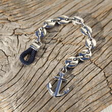 Load image into Gallery viewer, Nautical anchor bracelet from Swedish Maris Sal. Marint ankararmband från svenska Maris Sal.