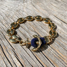 Load image into Gallery viewer, Nautical anchor bracelet from Swedish Maris Sal. Marint ankararmband från svenska Maris Sal.