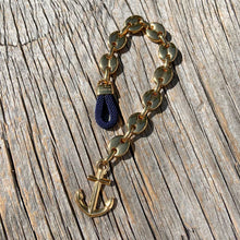 Load image into Gallery viewer, Nautical anchor bracelet from Swedish Maris Sal. Marint ankararmband från svenska Maris Sal.