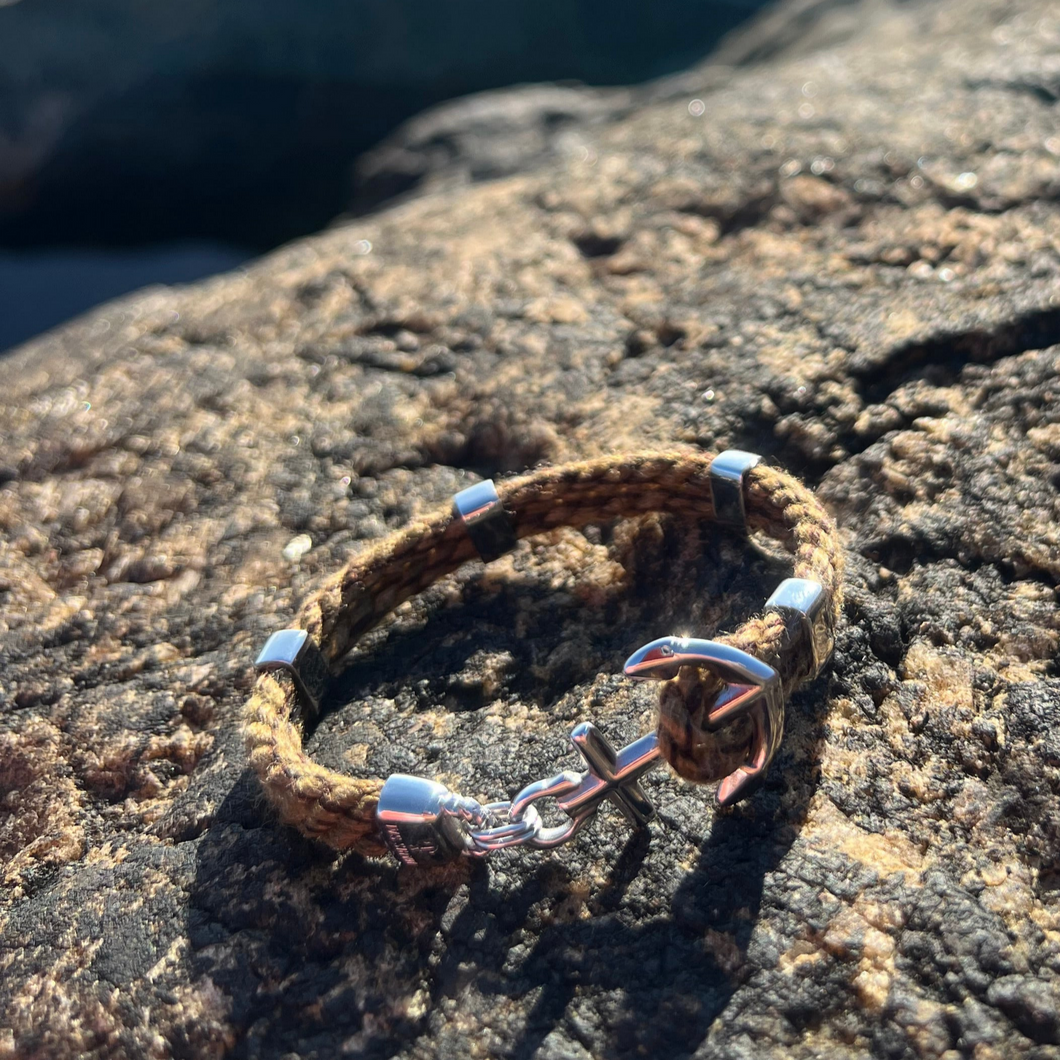 NEW HAVEN Anchor Bracelet Marine Hemp