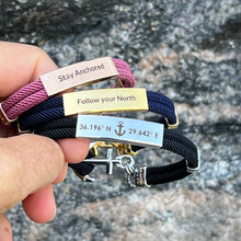Ladda upp bild till gallerivisning, NEW HAVEN Anchor Bracelet - With custom engraving
