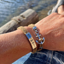 Load image into Gallery viewer, CAPTAIN Bracelet Marine Hemp - With custom engraving
