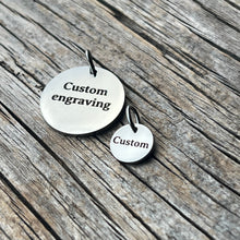Load image into Gallery viewer, Round pendant with custom engraving
