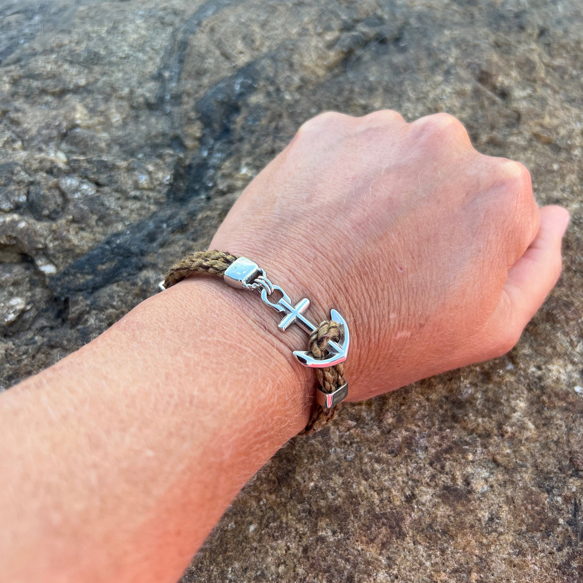 NEW HAVEN Anchor Bracelet Marine Hemp
