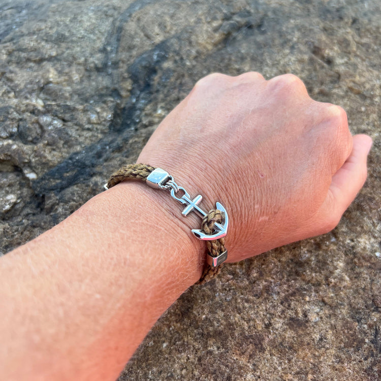 NEW HAVEN Anchor Bracelet Marine Hemp