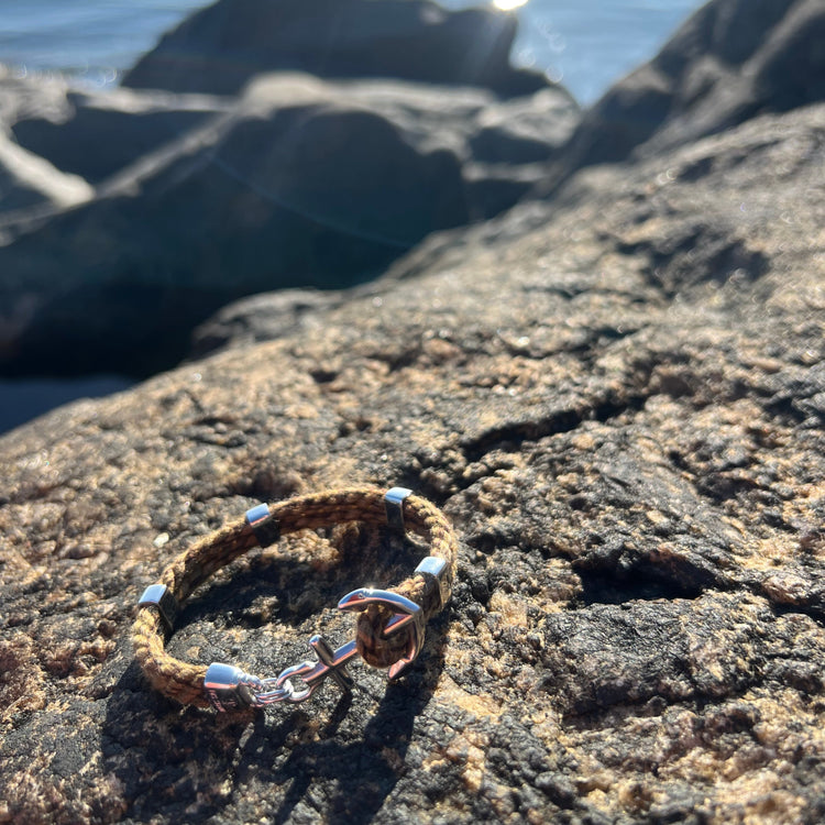 NEW HAVEN Anchor Bracelet Marine Hemp - Custom Engraving