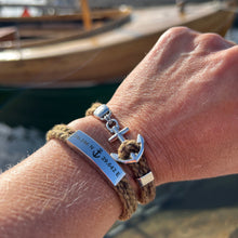 Load image into Gallery viewer, NEW HAVEN Anchor Bracelet Marine Hemp - Custom Engraving
