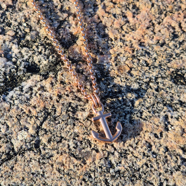 LITTLE  Anchor Necklace Rose-gold