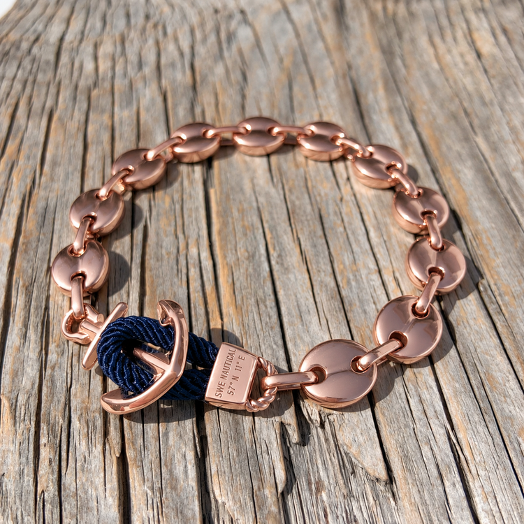 MARSTRAND Anchor Chain Bracelet Rose-gold