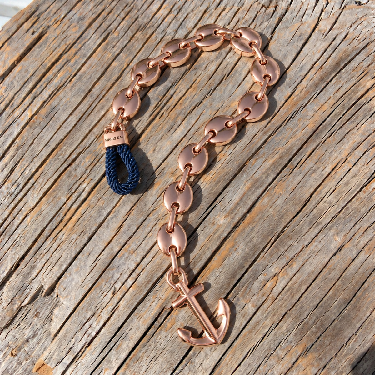 MARSTRAND Anchor Chain Bracelet Rose-gold