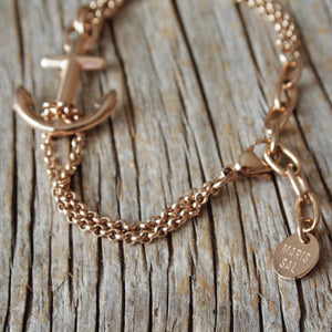 VINGA Anchor Bracelet Rose-gold