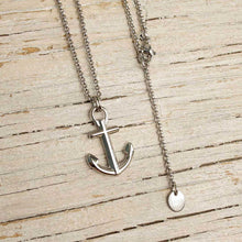 Load image into Gallery viewer, Nautical anchor necklace from Swedish Maris Sal. Marint ankarhalsband från svenska Maris Sal.
