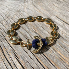 Ladda upp bild till gallerivisning, Nautical anchor bracelet from Swedish Maris Sal. Marint ankararmband från svenska Maris Sal.
