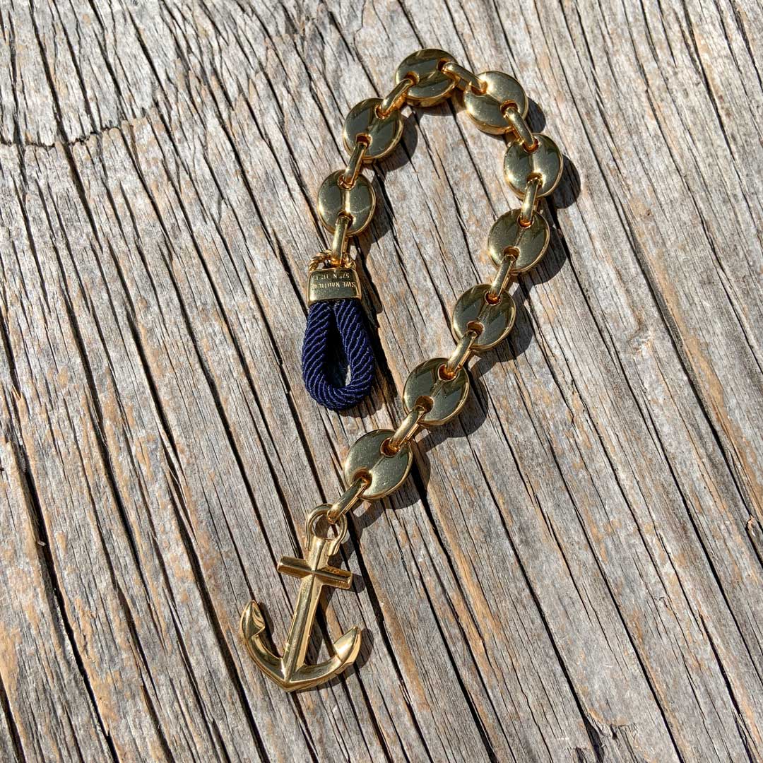 Nautical anchor bracelet from Swedish Maris Sal. Marint ankararmband från svenska Maris Sal.