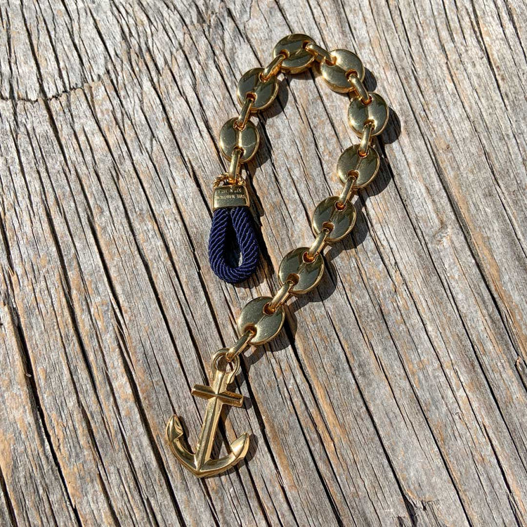 Nautical anchor bracelet from Swedish Maris Sal. Marint ankararmband från svenska Maris Sal.