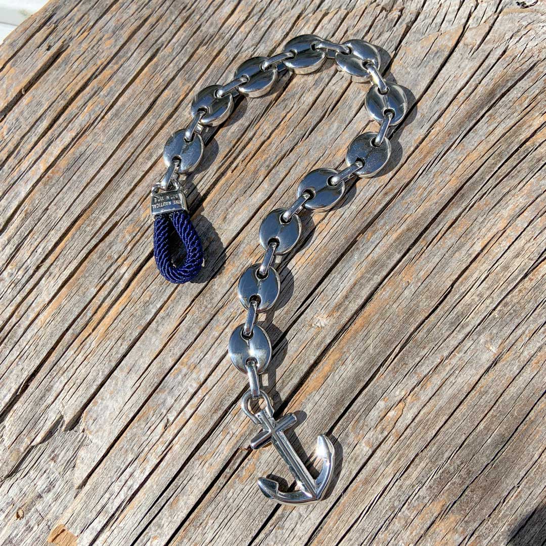 Nautical anchor bracelet from Swedish Maris Sal. Marint ankararmband från svenska Maris Sal.